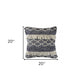 20" X 20" Beige And White Polyester Geometric Zippered Pillow