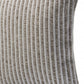 22" X 22" Beige And Cream 100% Cotton Striped Zippered Pillow