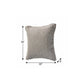 22" X 22" Beige And Cream 100% Cotton Striped Zippered Pillow