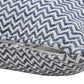 22" X 22" Navy Blue And White 100% Cotton Chevron Zippered Pillow