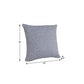 22" X 22" Navy Blue And White 100% Cotton Chevron Zippered Pillow