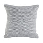 18" X 18" Navy And White 100% Cotton Geometric Zippered Pillow