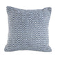18" X 18" Navy And White 100% Cotton Geometric Zippered Pillow