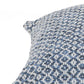 18" X 18" Navy And White 100% Cotton Geometric Zippered Pillow