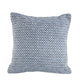 18" X 18" Navy And White 100% Cotton Geometric Zippered Pillow
