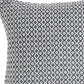 18" X 18" Navy And White 100% Cotton Geometric Zippered Pillow