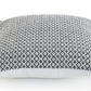 18" X 18" Navy And White 100% Cotton Geometric Zippered Pillow