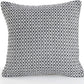 18" X 18" Navy And White 100% Cotton Geometric Zippered Pillow