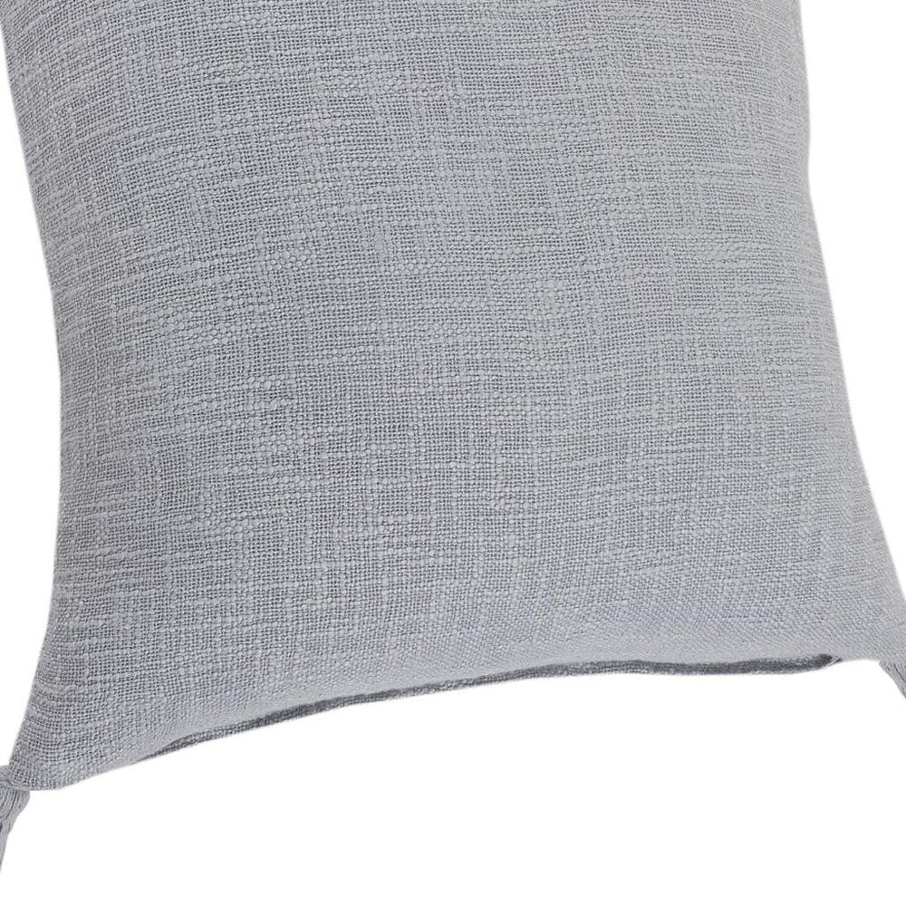20" X 20" Jet Black 100% Cotton Zippered Pillow