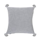 20" X 20" Jet Black 100% Cotton Zippered Pillow