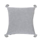 20" X 20" Jet Black 100% Cotton Zippered Pillow