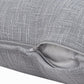 20" X 20" Jet Black 100% Cotton Zippered Pillow