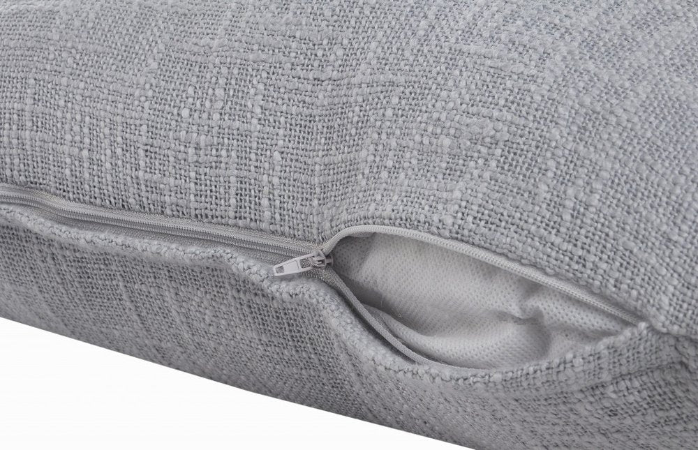 14" X 36" Black Cotton Throw Pillow with Tassels