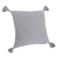 20" X 20" Jet Black 100% Cotton Zippered Pillow