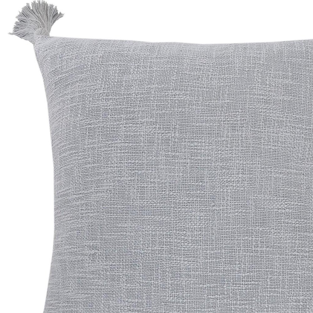20" X 20" Jet Black 100% Cotton Zippered Pillow