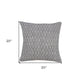 20" X 20" Gray 100% Cotton Geometric Zippered Pillow