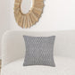 20" X 20" Gray 100% Cotton Geometric Zippered Pillow