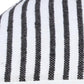 20" X 20" Black And White 100% Cotton Striped Zippered Pillow