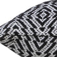 20" X 20" Black And White 100% Cotton Geometric Zippered Pillow