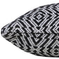 20" X 20" Black And White 100% Cotton Geometric Zippered Pillow