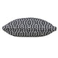 20" X 20" Black And White 100% Cotton Geometric Zippered Pillow