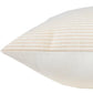 20" X 20" Beige And White 100% Cotton Striped Zippered Pillow
