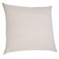 20" X 20" Beige And White 100% Cotton Striped Zippered Pillow