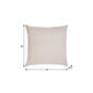 20" X 20" Beige And White 100% Cotton Striped Zippered Pillow