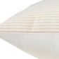 20" X 20" Beige And White 100% Cotton Striped Zippered Pillow