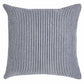 20" X 20" Beige And White 100% Cotton Striped Zippered Pillow
