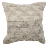 18" Gray and Beige Throw Pillow