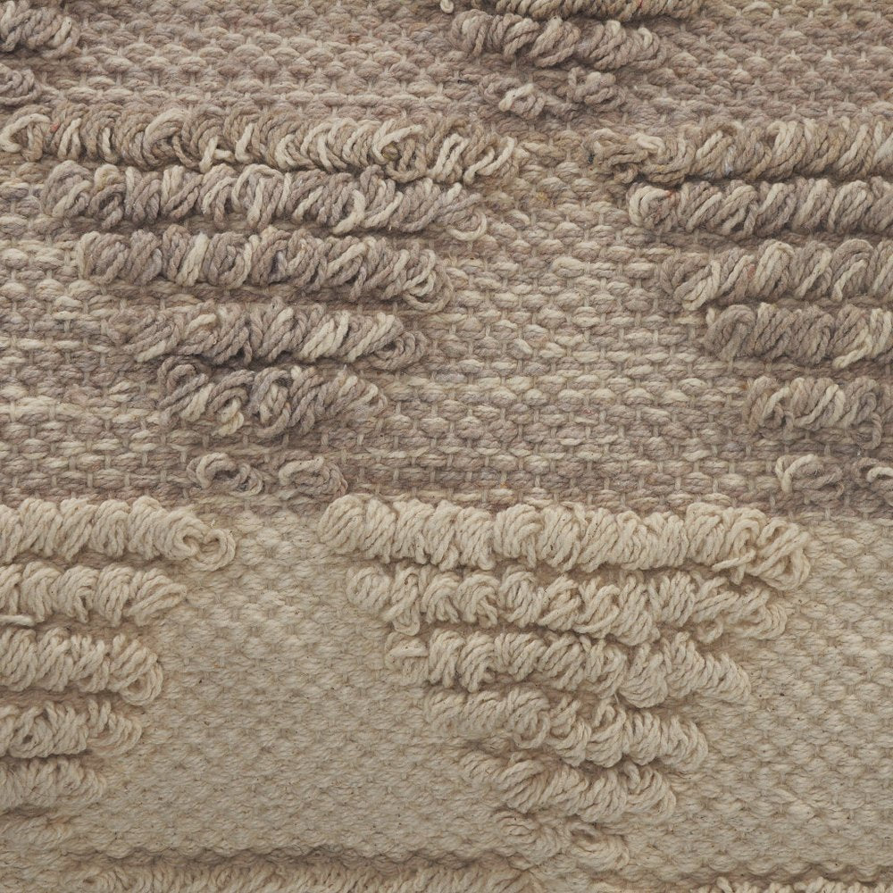 18" Gray and Beige Throw Pillow