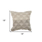 18" Gray and Beige Throw Pillow