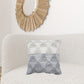 18" Gray and Beige Throw Pillow