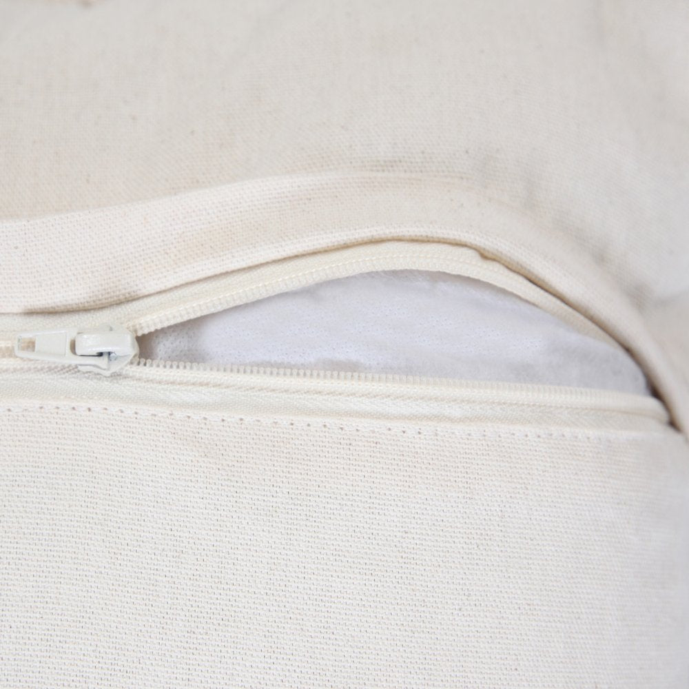 18" Gray and Beige Throw Pillow