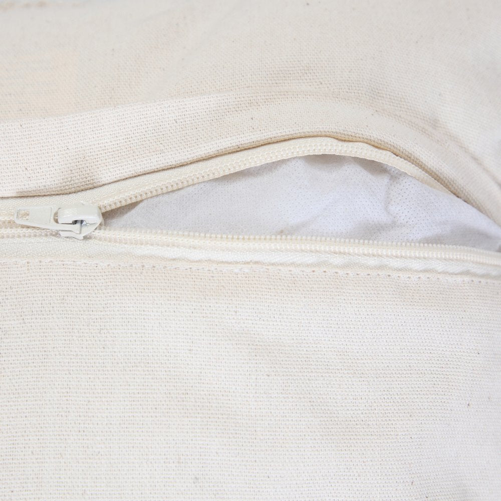 18" Gray and Beige Throw Pillow