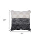 18" Gray and Beige Throw Pillow