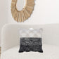18" Gray and Beige Throw Pillow