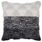18" Gray and Beige Throw Pillow