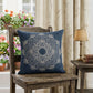14" X 36" Black And White Cotton Medallion Throw Pillow