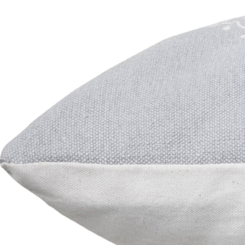 14" X 36" Black And White Cotton Medallion Throw Pillow