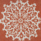 20" Orange and Off White Throw Pillow