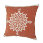 20" Orange and Off White Throw Pillow