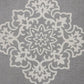 24" X 24" Light Gray And White 100% Cotton Geometric Zippered Pillow