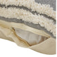 24" X 24" Light Gray And White 100% Cotton Geometric Zippered Pillow