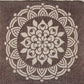 20" Brown And White Floral Medallion Cotton Throw Pillow