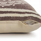 20" Brown And White Floral Medallion Cotton Throw Pillow