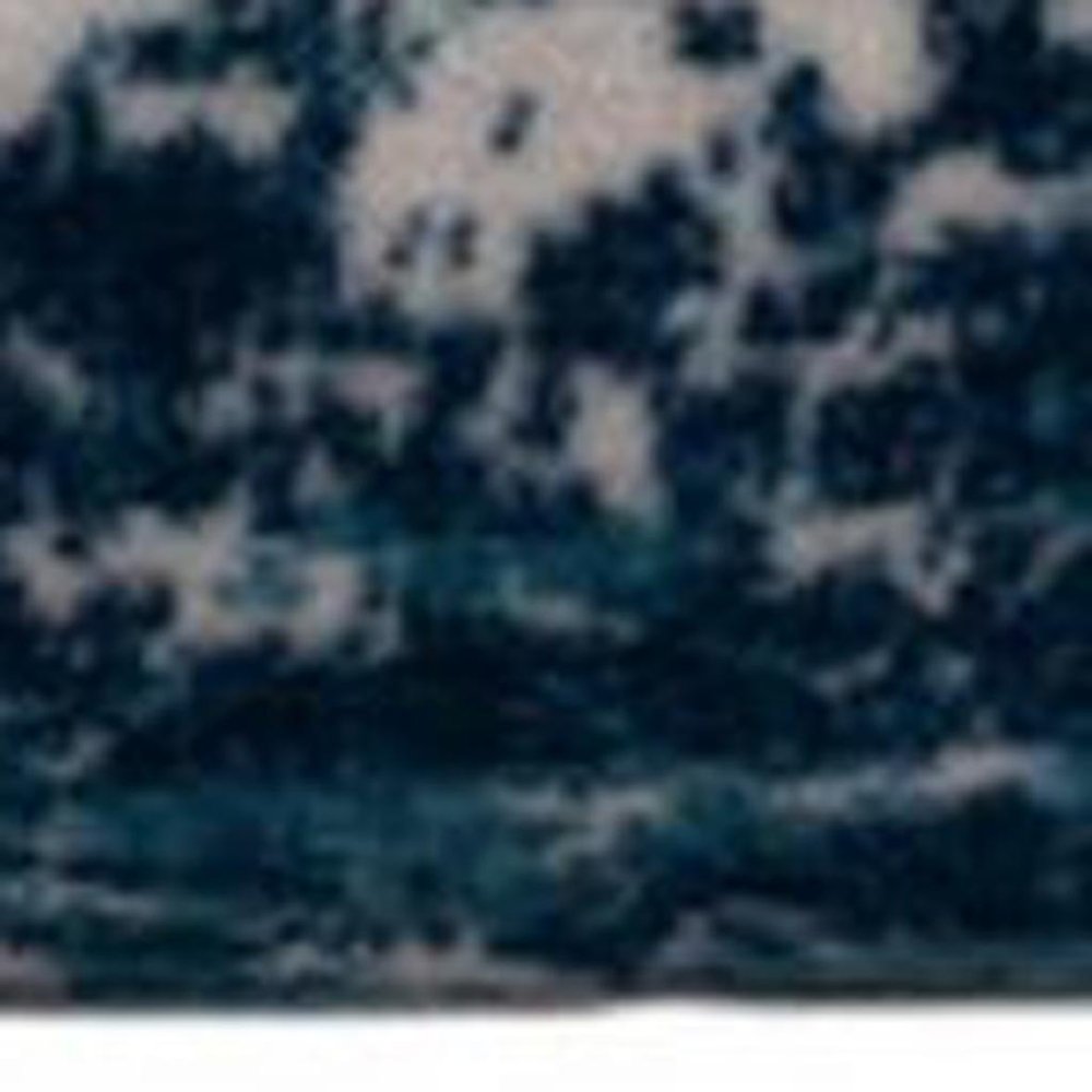 20" X 20" Blue And Ivory Polyester Abstract Zippered Pillow