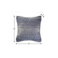 20" X 20" Blue And Ivory 100% Cotton Chevron Zippered Pillow