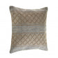 20" Beige And Gray Cotton Geometric Throw Pillow